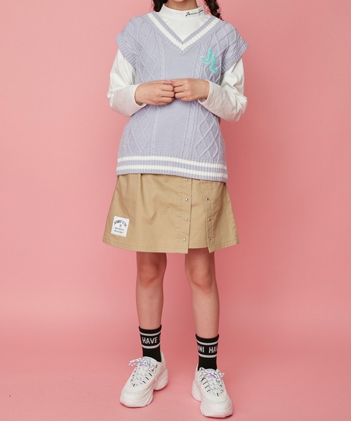 JENNI love（ジェニィラブ）の「ハートリベット付きスカパン（その他パンツ・キッズ・ブラック/ベージュ/ラベンダー・130cm/140cm/150cm/160cm）」の7枚目の写真