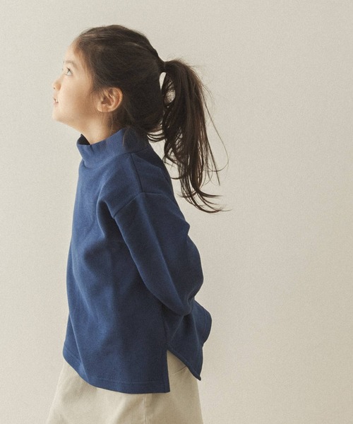 FORK&SPOON(フォークアンドスプーン)の「FORK&SPOON ダンボールオフタートルカットソー(KIDS)(Tシャツ/カットソー・キッズ・ホワイト系その他/ブルー系その他・90/120/105/150/135)」の1枚目の写真