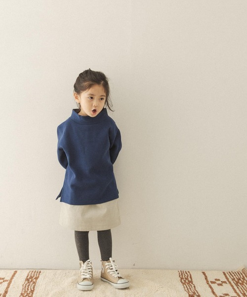 FORK&SPOON(フォークアンドスプーン)の「FORK&SPOON ダンボールオフタートルカットソー(KIDS)(Tシャツ/カットソー・キッズ・ホワイト系その他/ブルー系その他・90/120/105/150/135)」の8枚目の写真