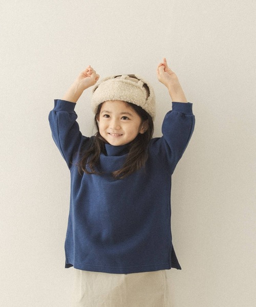 FORK&SPOON(フォークアンドスプーン)の「FORK&SPOON ダンボールオフタートルカットソー(KIDS)(Tシャツ/カットソー・キッズ・ホワイト系その他/ブルー系その他・90/120/105/150/135)」の4枚目の写真
