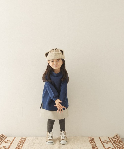 FORK&SPOON(フォークアンドスプーン)の「FORK&SPOON ダンボールオフタートルカットソー(KIDS)(Tシャツ/カットソー・キッズ・ホワイト系その他/ブルー系その他・90/120/105/150/135)」の6枚目の写真