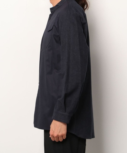 ohta（オータ）の「【ohta】 navy 2tone shirt（シャツ/ブラウス・メンズ・ネイビー・2/1）」の3枚目の写真
