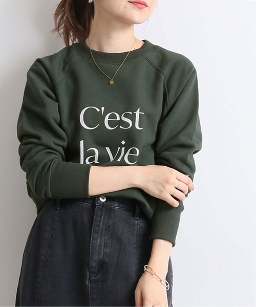 SLOBE IENA（スローブイエナ）の「ロゴスウェット【手洗い可能】◆（スウェット・レディース・ネイビー/グリーン/ホワイト・FREE）」の22枚目の写真