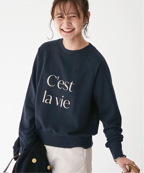 SLOBE IENA（スローブイエナ）の「ロゴスウェット【手洗い可能】◆（スウェット・レディース・ネイビー/グリーン/ホワイト・FREE）」の13枚目の写真