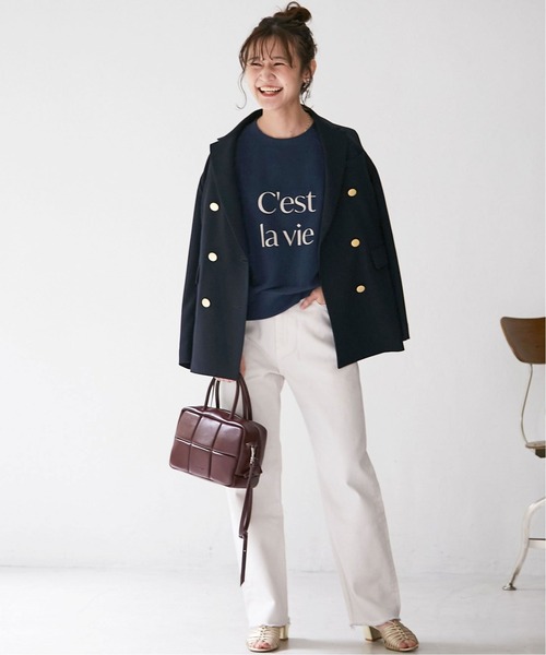 SLOBE IENA（スローブイエナ）の「ロゴスウェット【手洗い可能】◆（スウェット・レディース・ネイビー/グリーン/ホワイト・FREE）」の19枚目の写真