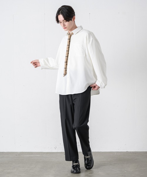 EDEL(エーデル)の「EDEL - 袖が絞れるタイ付きシャツ(シャツ/ブラウス・メンズ・ホワイト/チェック・MEDIUM/LARGE)」の7枚目の写真