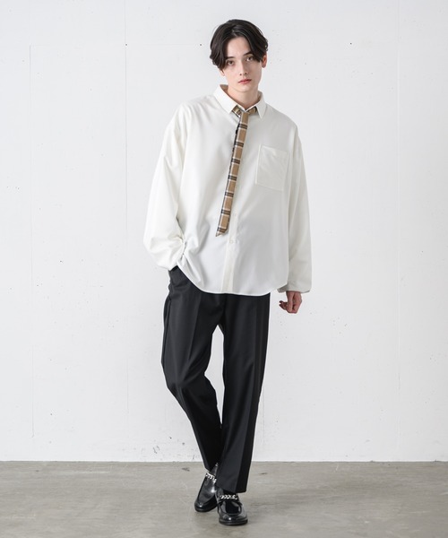 EDEL(エーデル)の「EDEL - 袖が絞れるタイ付きシャツ(シャツ/ブラウス・メンズ・ホワイト/チェック・MEDIUM/LARGE)」の6枚目の写真