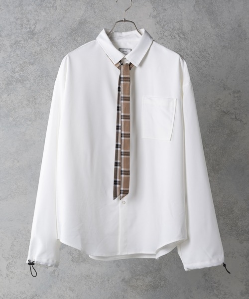 EDEL(エーデル)の「EDEL - 袖が絞れるタイ付きシャツ(シャツ/ブラウス・メンズ・ホワイト/チェック・MEDIUM/LARGE)」の11枚目の写真