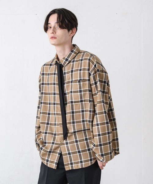 EDEL(エーデル)の「EDEL - 袖が絞れるタイ付きシャツ(シャツ/ブラウス・メンズ・ホワイト/チェック・MEDIUM/LARGE)」の13枚目の写真