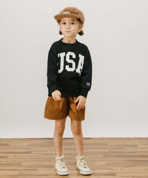 Russell Athletic(ラッセルアスレティック)の「【RUSSELL ATHLETIC 】別注スウェットプルオーバー(KIDS)(Tシャツ/カットソー・キッズ・ライトグレー/ネイビー/グリーン・110cm/100cm/120cm/130cm/140cm)」の5枚目の写真