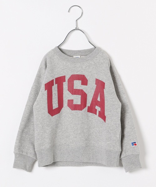 Russell Athletic(ラッセルアスレティック)の「【RUSSELL ATHLETIC 】別注スウェットプルオーバー(KIDS)(Tシャツ/カットソー・キッズ・ライトグレー/ネイビー/グリーン・110cm/100cm/120cm/130cm/140cm)」の12枚目の写真