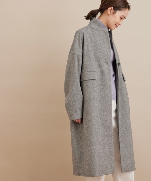 SALON adam et rope'（サロン アダム エ ロペ）の「チェスターフィールドコート（チェスターコート・レディース・ブラック系その他/ブラック/キナリ・S/M）」の3枚目の写真