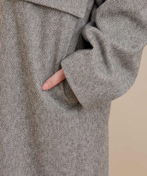 SALON adam et rope'（サロン アダム エ ロペ）の「チェスターフィールドコート（チェスターコート・レディース・ブラック系その他/ブラック/キナリ・S/M）」の19枚目の写真