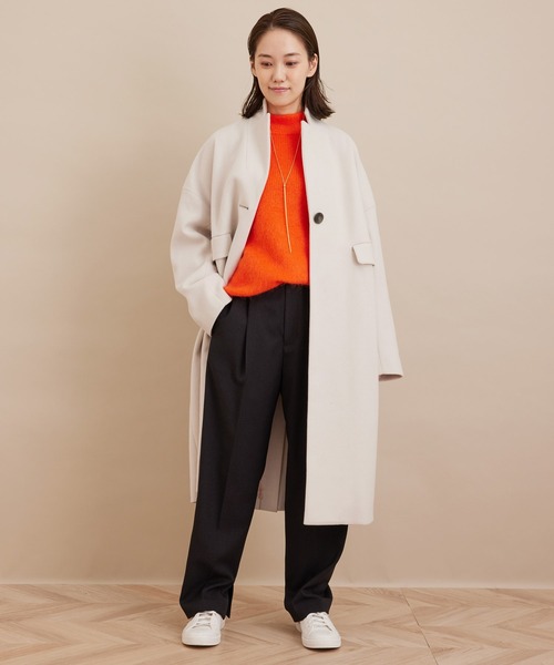 SALON adam et rope'（サロン アダム エ ロペ）の「チェスターフィールドコート（チェスターコート・レディース・ブラック系その他/ブラック/キナリ・S/M）」の16枚目の写真