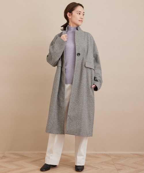 SALON adam et rope'（サロン アダム エ ロペ）の「チェスターフィールドコート（チェスターコート・レディース・ブラック系その他/ブラック/キナリ・S/M）」の15枚目の写真