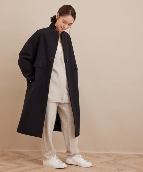 SALON adam et rope'（サロン アダム エ ロペ）の「チェスターフィールドコート（チェスターコート・レディース・ブラック系その他/ブラック/キナリ・S/M）」の14枚目の写真