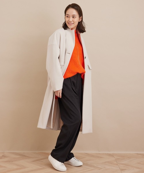 SALON adam et rope'（サロン アダム エ ロペ）の「チェスターフィールドコート（チェスターコート・レディース・ブラック系その他/ブラック/キナリ・S/M）」の12枚目の写真