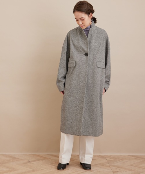 SALON adam et rope'（サロン アダム エ ロペ）の「チェスターフィールドコート（チェスターコート・レディース・ブラック系その他/ブラック/キナリ・S/M）」の8枚目の写真