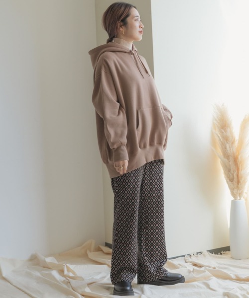 ITEMS URBANRESEARCH(アイテムズ アーバンリサーチ)の「カットジャガードパンツ(その他パンツ・レディース・ブラック/アイボリー・FREE)」の8枚目の写真