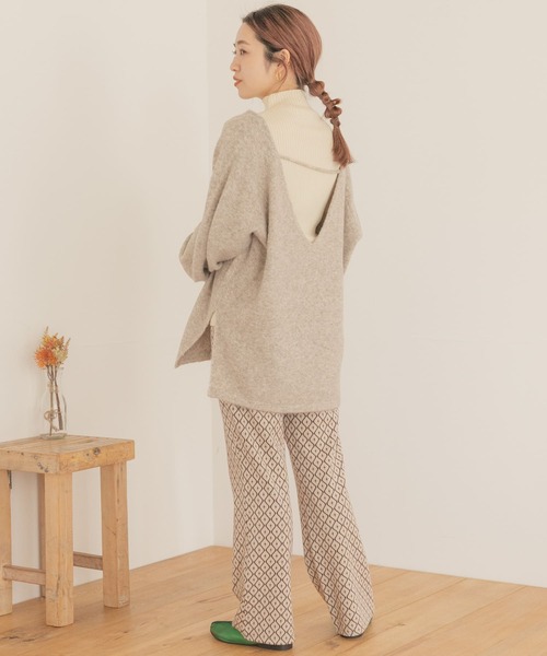 ITEMS URBANRESEARCH(アイテムズ アーバンリサーチ)の「カットジャガードパンツ(その他パンツ・レディース・ブラック/アイボリー・FREE)」の16枚目の写真