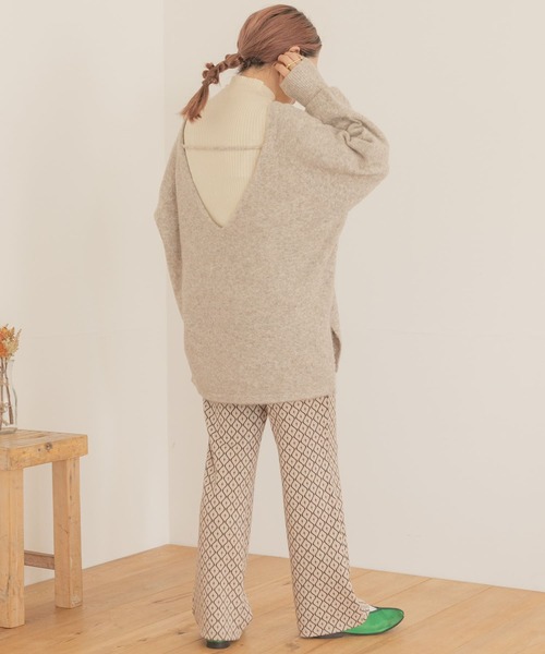 ITEMS URBANRESEARCH(アイテムズ アーバンリサーチ)の「カットジャガードパンツ(その他パンツ・レディース・ブラック/アイボリー・FREE)」の17枚目の写真