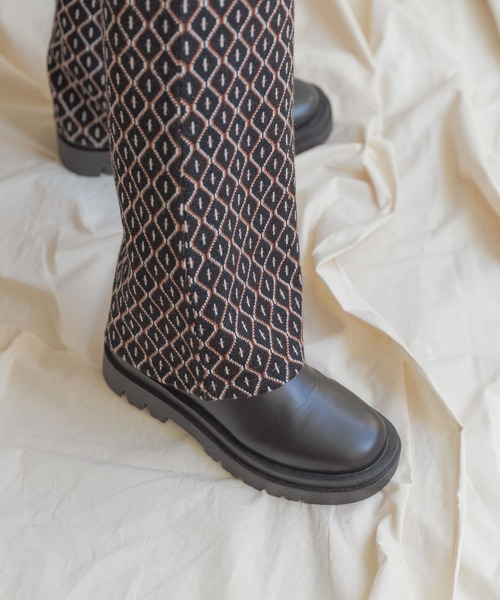 ITEMS URBANRESEARCH(アイテムズ アーバンリサーチ)の「カットジャガードパンツ(その他パンツ・レディース・ブラック/アイボリー・FREE)」の19枚目の写真