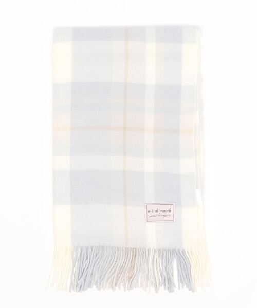 MISCH MASCH(ミッシュマッシュ)の「チェックストール(ストール/ショール・レディース・ライトブルー/ピンク/ピンクベージュ/ラベンダー・FREE)」の8枚目の写真