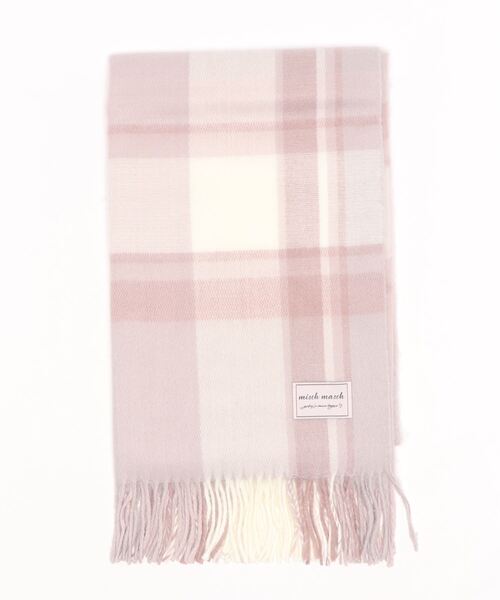 MISCH MASCH(ミッシュマッシュ)の「チェックストール(ストール/ショール・レディース・ライトブルー/ピンク/ピンクベージュ/ラベンダー・FREE)」の6枚目の写真