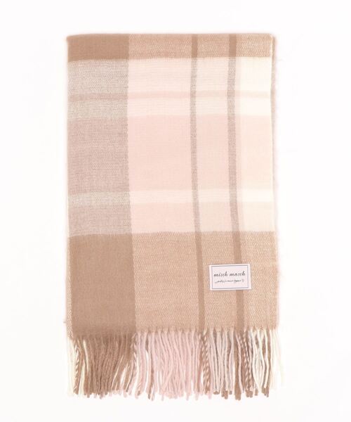 MISCH MASCH(ミッシュマッシュ)の「チェックストール(ストール/ショール・レディース・ライトブルー/ピンク/ピンクベージュ/ラベンダー・FREE)」の5枚目の写真