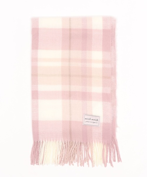 MISCH MASCH(ミッシュマッシュ)の「チェックストール(ストール/ショール・レディース・ライトブルー/ピンク/ピンクベージュ/ラベンダー・FREE)」の7枚目の写真