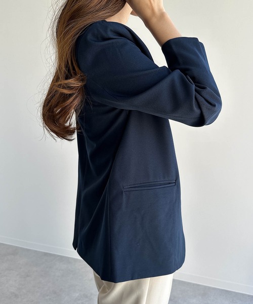 MEYAME メヤメ　ノーカラー　ジャケット 楽天市場】【30%OFF!】【MEYAME】LIGHT WOOL SHORT JACKET