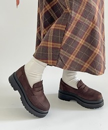 Shoes in Closet（シューズインクローゼット）の「軽量厚底 2段ソール シンプル コインローファー 1891（ローファー）」