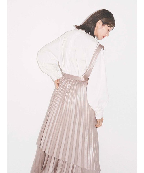 emmi フリル付き長袖シャツ（ラベンダー） emmi（エミ）の「【emmi atelier】フリル襟付きブラウス（シャツ