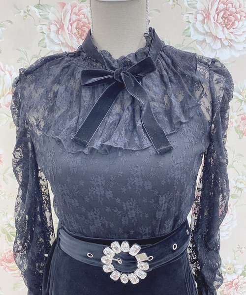 Swankiss（スワンキス）の「AU winter flower TOPS（シャツ/ブラウス・レディース・ホワイト/ブラック/ベージュ・FREE）」の11枚目の写真