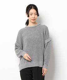 Samansa Mos2 | 配色リンキングクルーネックニット(ニット/セーター)
