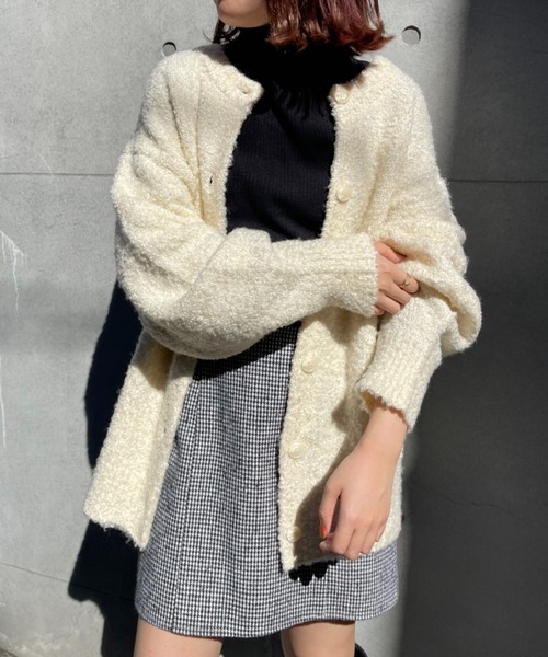 one after another NICE CLAUP(ワンアフターアナザーナイスクラップ)の「リブカットタートル(Tシャツ/カットソー・レディース・ブラック/レッド/オフホワイト/杢グレー・FREE)」の9枚目の写真
