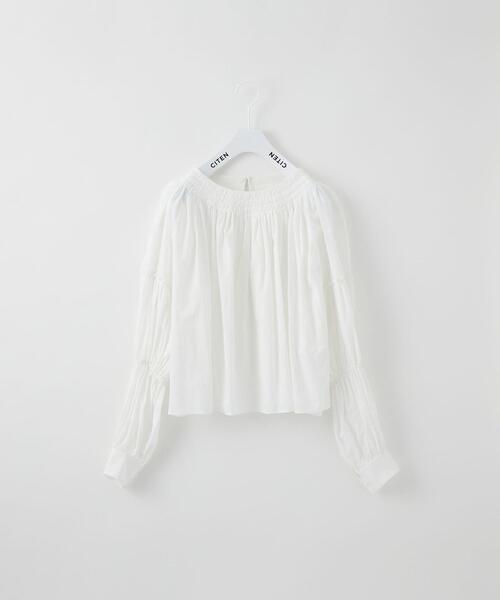 CITEN（シテン）の「＜CITEN（シテン）＞ソデ ボリューム ギャザー ブラウス（シャツ/ブラウス・レディース・ホワイト/ブラック/イエロー・FREE）」の2枚目の写真
