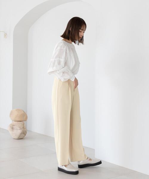 CITEN（シテン）の「＜CITEN（シテン）＞ソデ ボリューム ギャザー ブラウス（シャツ/ブラウス・レディース・ホワイト/ブラック/イエロー・FREE）」の10枚目の写真