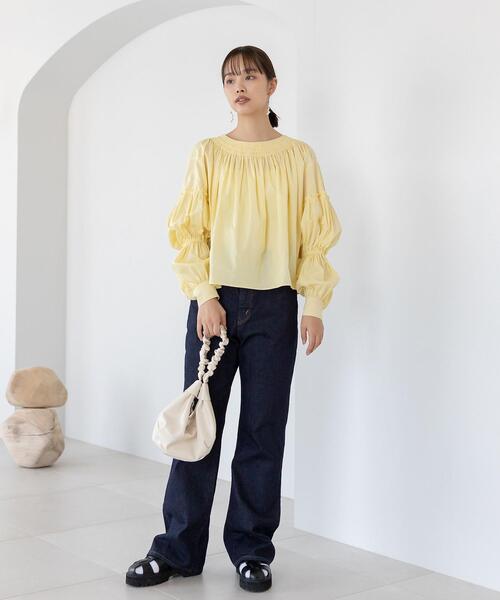 CITEN（シテン）の「＜CITEN（シテン）＞ソデ ボリューム ギャザー ブラウス（シャツ/ブラウス・レディース・ホワイト/ブラック/イエロー・FREE）」の21枚目の写真