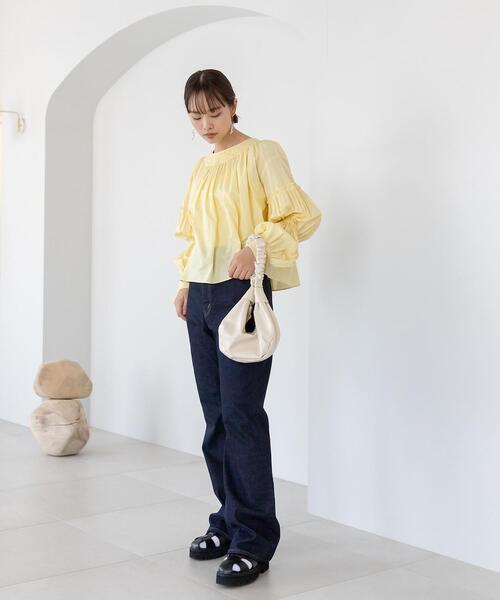 CITEN（シテン）の「＜CITEN（シテン）＞ソデ ボリューム ギャザー ブラウス（シャツ/ブラウス・レディース・ホワイト/ブラック/イエロー・FREE）」の20枚目の写真