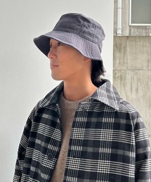 コットンツイル バケットハットつば広