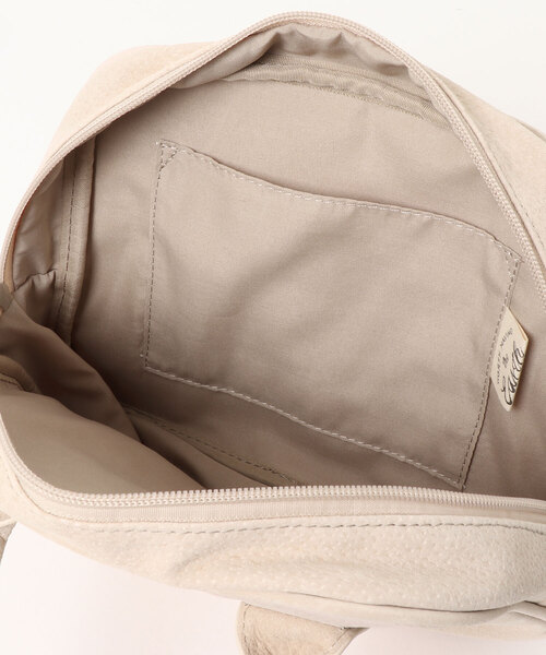 PUAL CE CIN（ピュアルセシン）の「PIG SUEDE BOSTON／レザーボストン（ハンドバッグ・レディース・ブラック/ベージュ/キャメル・FREE）」の5枚目の写真