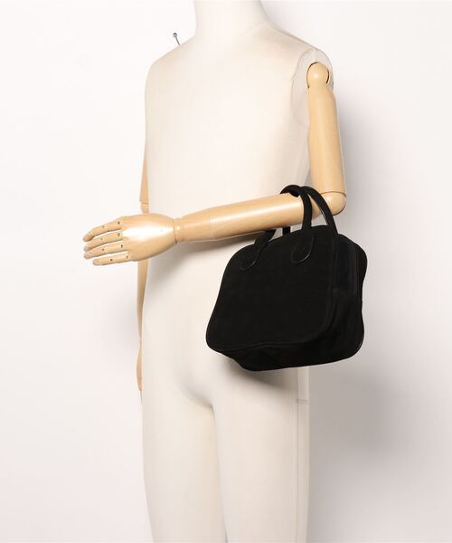 PUAL CE CIN（ピュアルセシン）の「PIG SUEDE BOSTON／レザーボストン（ハンドバッグ・レディース・ブラック/ベージュ/キャメル・FREE）」の9枚目の写真