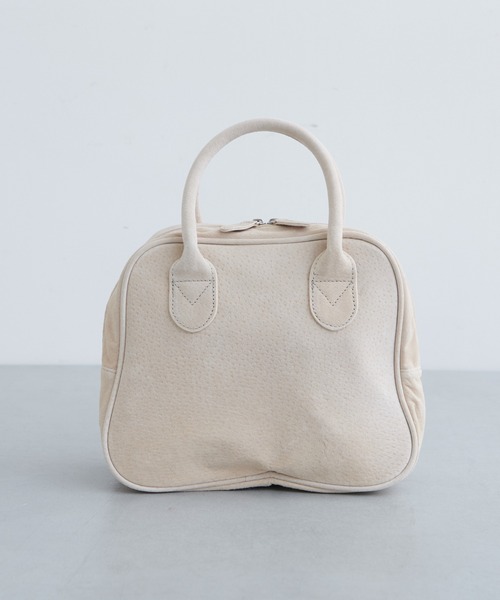 PUAL CE CIN（ピュアルセシン）の「PIG SUEDE BOSTON／レザーボストン（ハンドバッグ・レディース・ブラック/ベージュ/キャメル・FREE）」の11枚目の写真