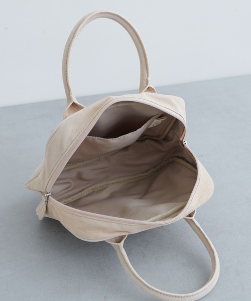 PUAL CE CIN（ピュアルセシン）の「PIG SUEDE BOSTON／レザーボストン（ハンドバッグ・レディース・ブラック/ベージュ/キャメル・FREE）」の17枚目の写真