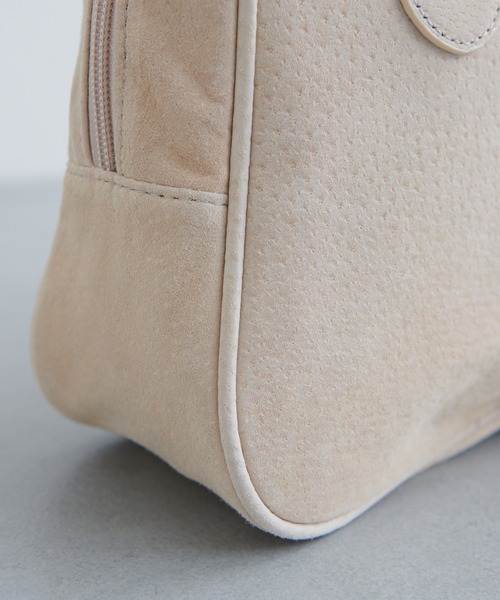 PUAL CE CIN（ピュアルセシン）の「PIG SUEDE BOSTON／レザーボストン（ハンドバッグ・レディース・ブラック/ベージュ/キャメル・FREE）」の18枚目の写真