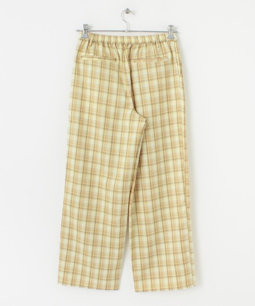 HEYUMM（ヘユム）の「チェックワイドストレートイージーパンツ（その他パンツ・レディース・ブラック/ベージュ/オレンジ・ONE）」の4枚目の写真