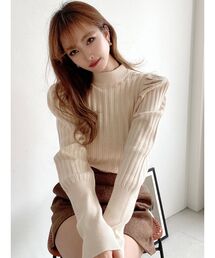 RESEXXY | ハイネックパワショルニットトップス(ニット/セーター)