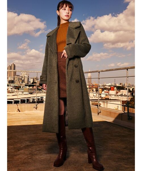 RESEXXY(リゼクシー)の「ハイネックパワショルニットトップス(ニット/セーター・レディース・ブラック/アイボリー/グリーン・FREE)」の5枚目の写真