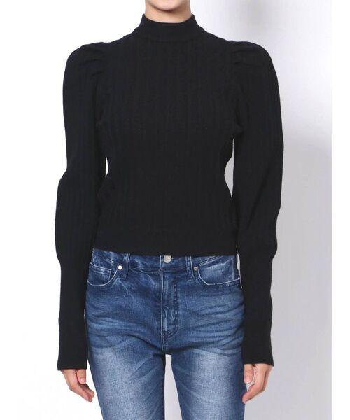 RESEXXY(リゼクシー)の「ハイネックパワショルニットトップス(ニット/セーター・レディース・ブラック/アイボリー/グリーン・FREE)」の15枚目の写真